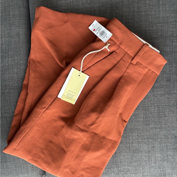 Aritzia Wilfred The Effortless Pant Cropped in Anise Brown - Picture 2 of 4